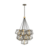 Astrid Geometric Elegance 11-Light Pendant Cluster