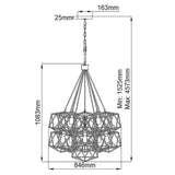 Astrid Geometric Elegance 11-Light Pendant Cluster