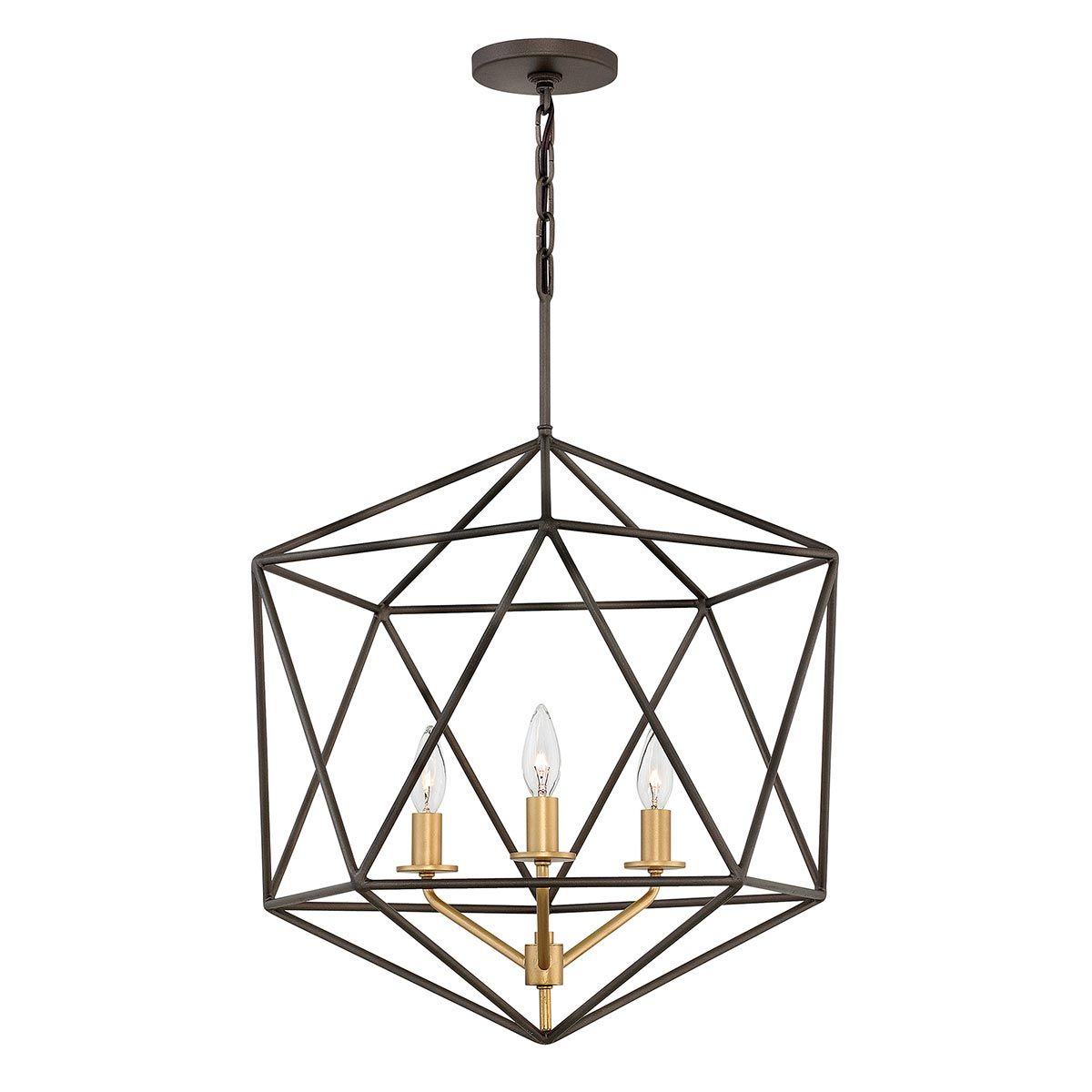 Astrid Geometric Bronze Pendant Light Fixture