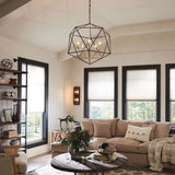 Astrid Modern Geometric Matte Bronze 5-Light Chandelier