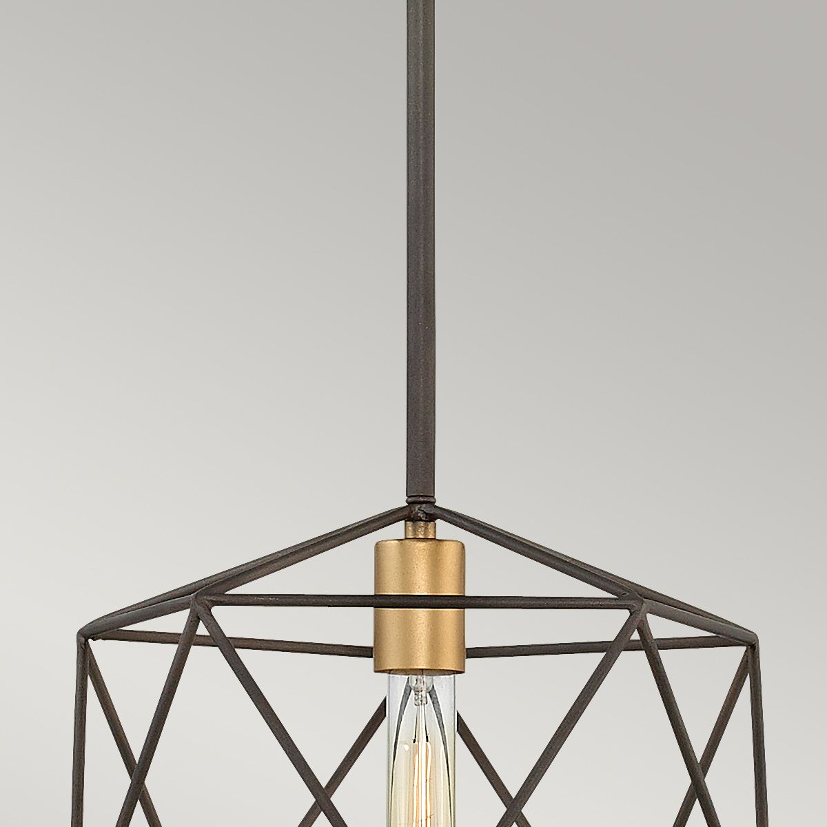 Astrid Geometric Bronze Pendant Light