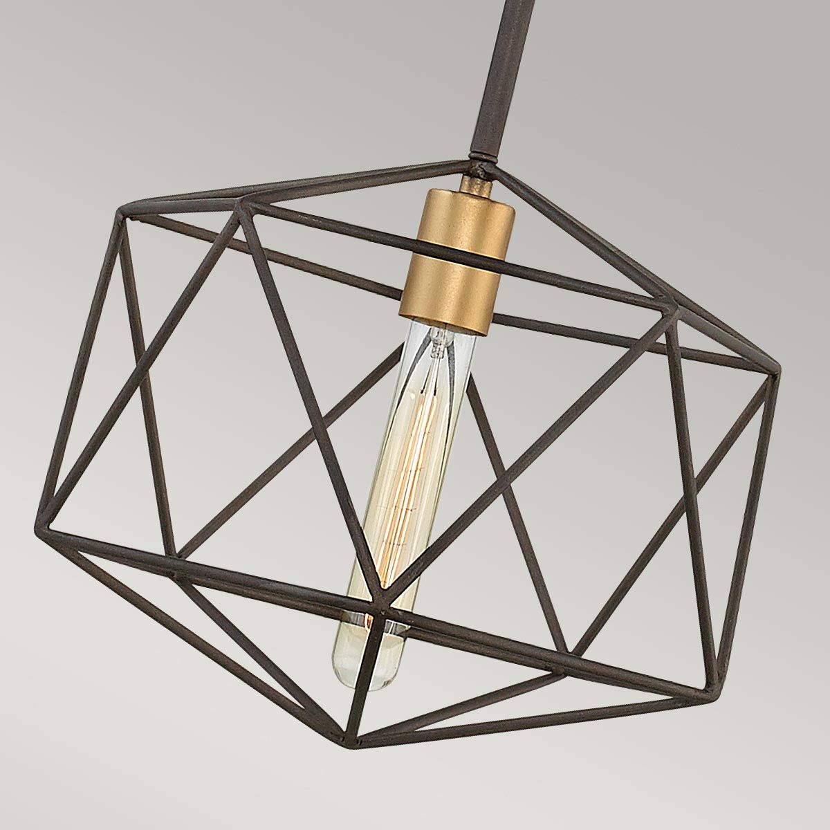 Astrid Geometric Bronze Pendant Light