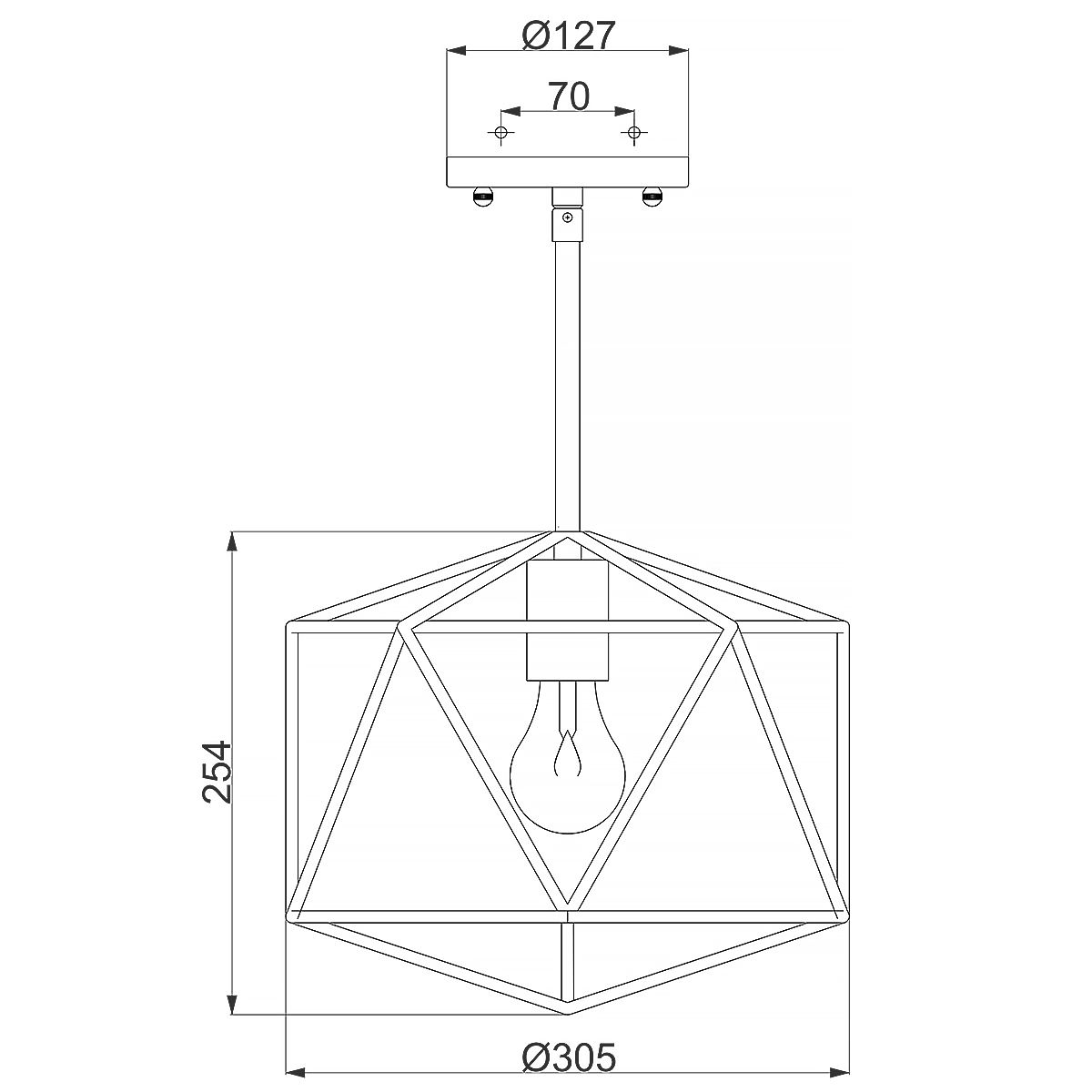 Astrid Geometric Bronze Pendant Light