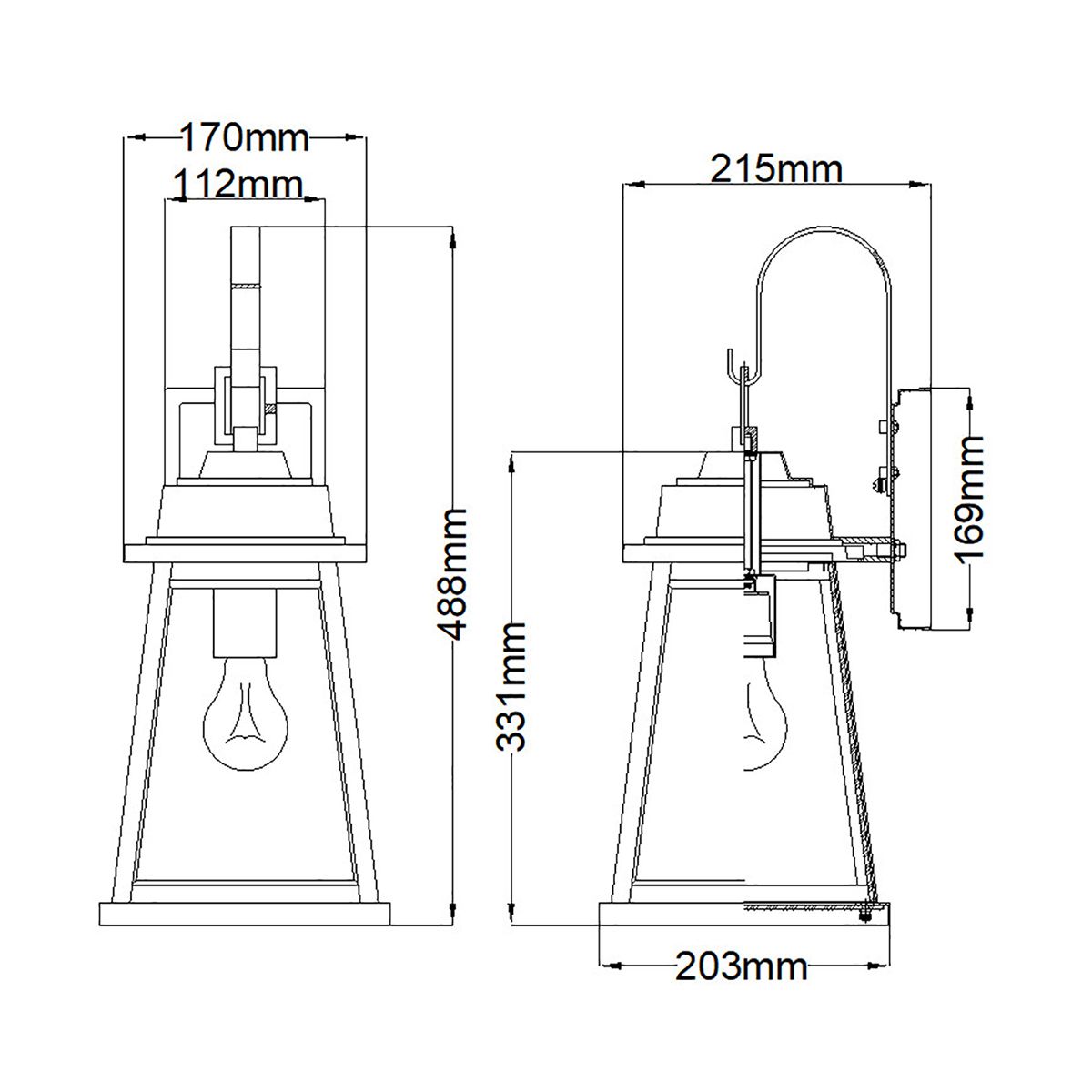 Bainbridge Medium Wall Lantern - Elegant Exterior Light