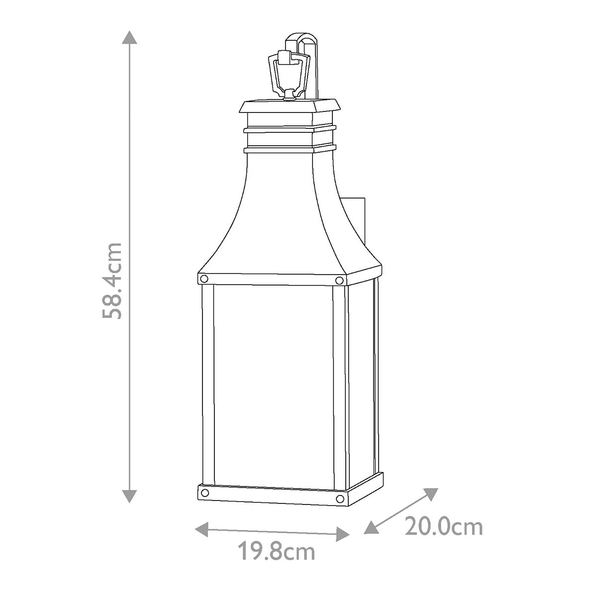 Beacon Hill 2lt Medium Wall Lantern Museum Black