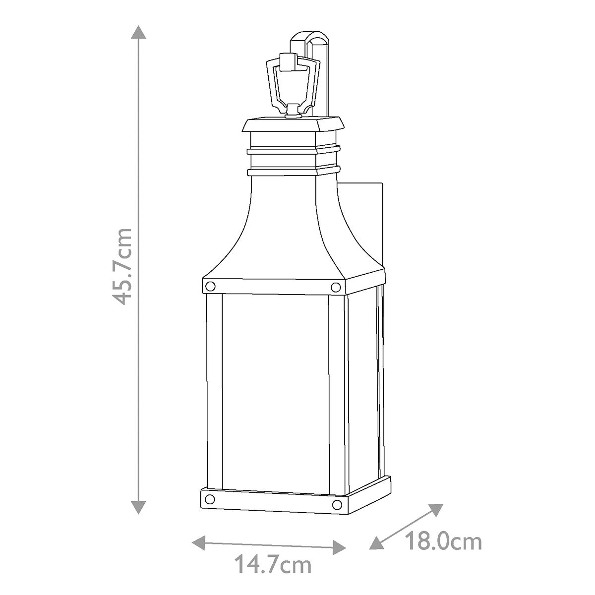 Beacon Hill 1lt Small Wall Lantern Museum Black