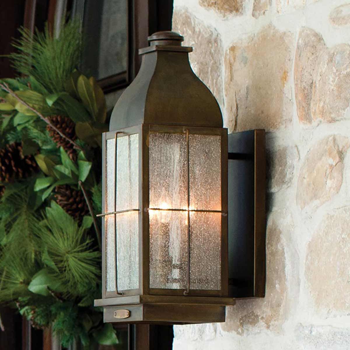 Bingham 3-Light Medium Sienna Brass Wall Lantern