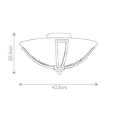 Brushed Elegance: Bolla Dual Light Fixture