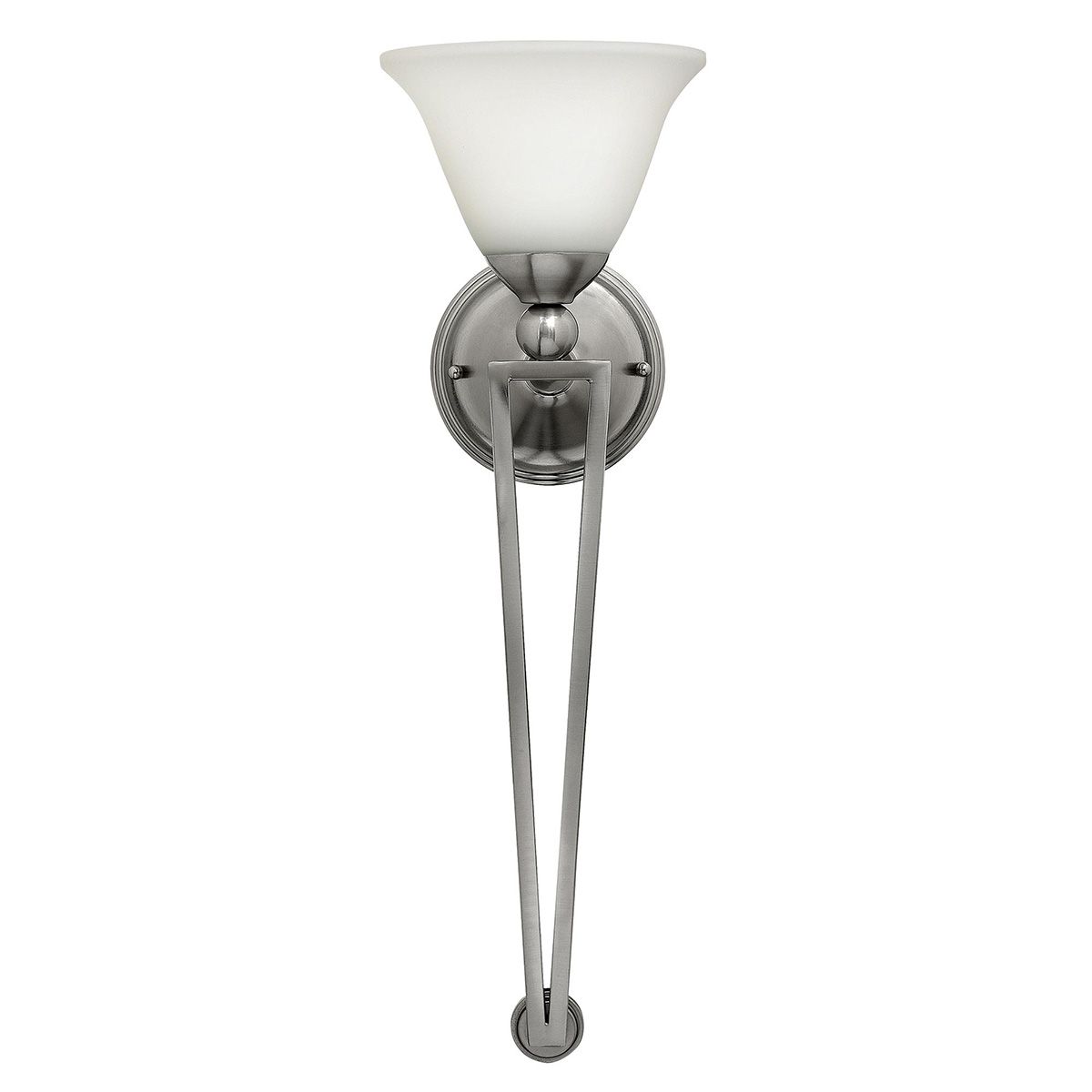 Elegant Bolla Modern Wall Sconce in Brushed Nickel