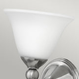 Elegant Bolla Modern Wall Sconce in Brushed Nickel