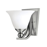 Elegant Brushed Nickel 1lt Wall Sconce