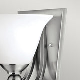 Elegant Brushed Nickel 1lt Wall Sconce