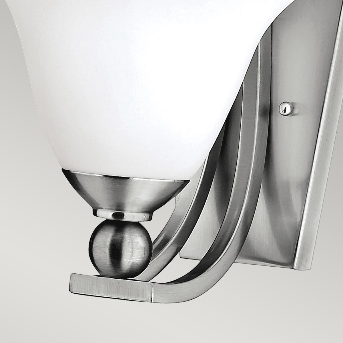 Elegant Brushed Nickel 1lt Wall Sconce