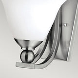 Elegant Brushed Nickel 1lt Wall Sconce