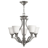 Elegant Bolla 5-Light Modern Chandelier in Brushed Nickel
