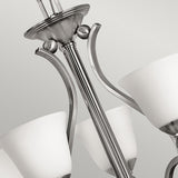 Elegant Bolla 5-Light Modern Chandelier in Brushed Nickel
