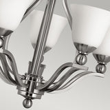 Elegant Bolla 5-Light Modern Chandelier in Brushed Nickel