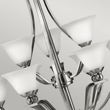 Elegant Bolla 9-Light Nickel Foyer Chandelier