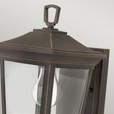 Bromley Elegant Oil Rubbed Bronze Wall Lantern with Shepherd's Hook Detail