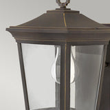 Bromley Elegant Oil Rubbed Bronze Wall Lantern with Shepherd's Hook Detail
