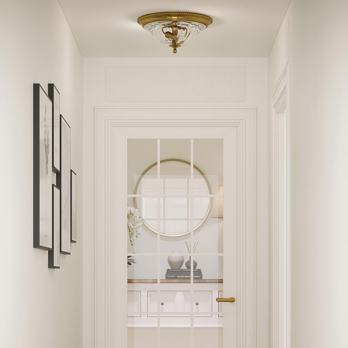 New England Brass Flush Light