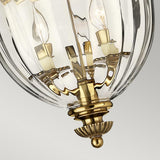 Classic New England Brass Flush Mount Light