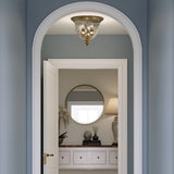 Classic New England Brass Flush Mount Light