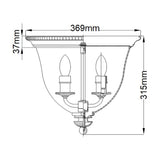 Classic New England Brass Flush Mount Light