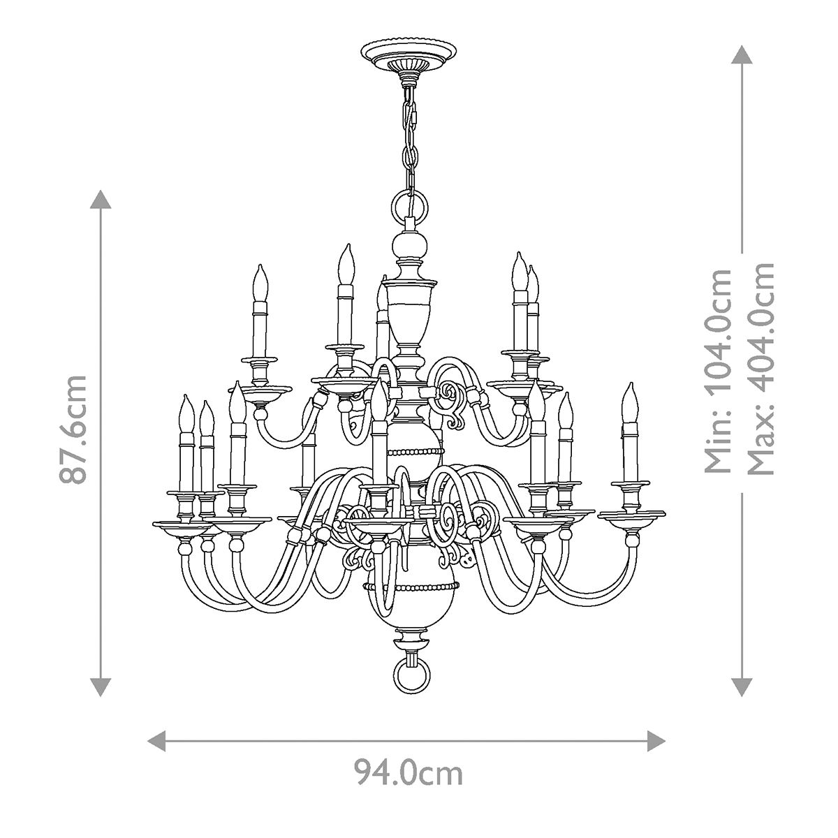 Cambridge Classic 15-Light Brass Chandelier