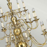 Cambridge 25-Light Brass Chandelier with Classic Elegance