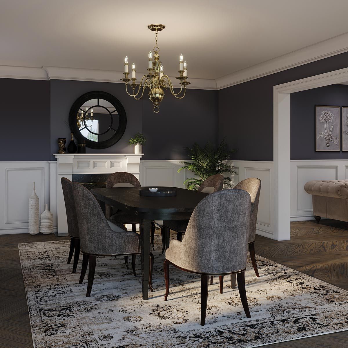 Cambridge 6-Light Timeless Brass Chandelier