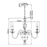 Cambridge 6-Light Timeless Brass Chandelier