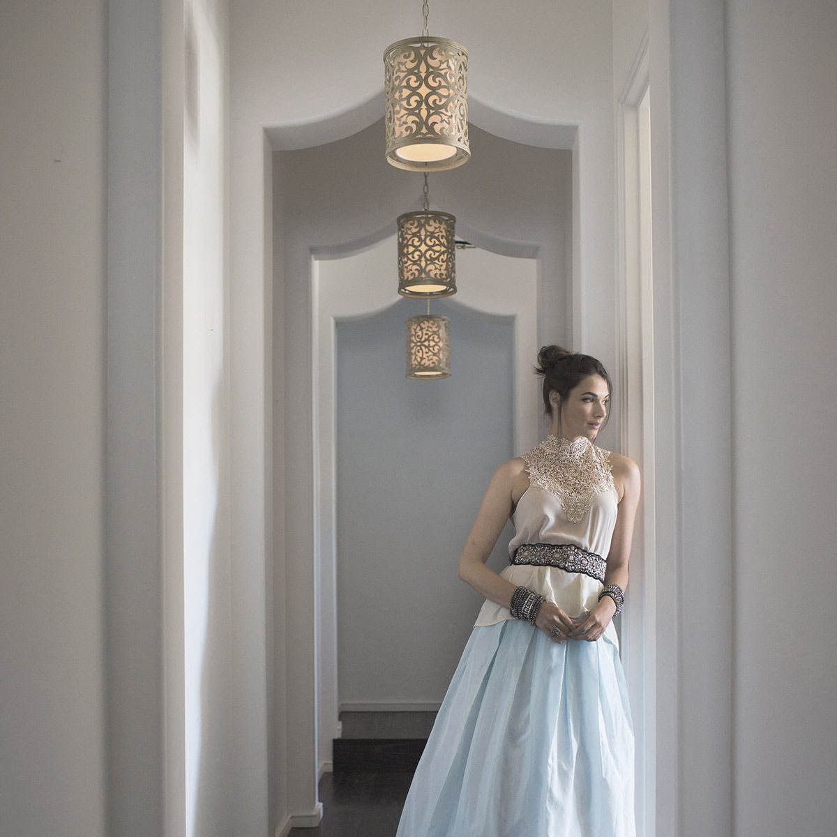 Elegant Brushed Champagne Pendant Light