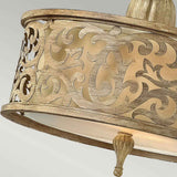 Elegant Brushed Champagne Semi-Flush Ceiling Light