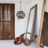 Carson 5-Light Outdoor Chandelier in Vintage Iron with Seedy Glass
