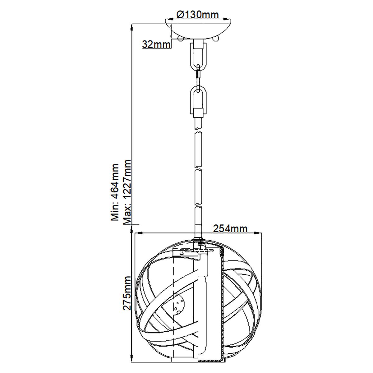 Carson Vintage Iron Outdoor Pendant Light