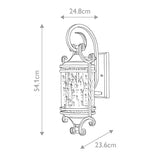 Casa Rustic Black Dual-Light Outdoor Lantern