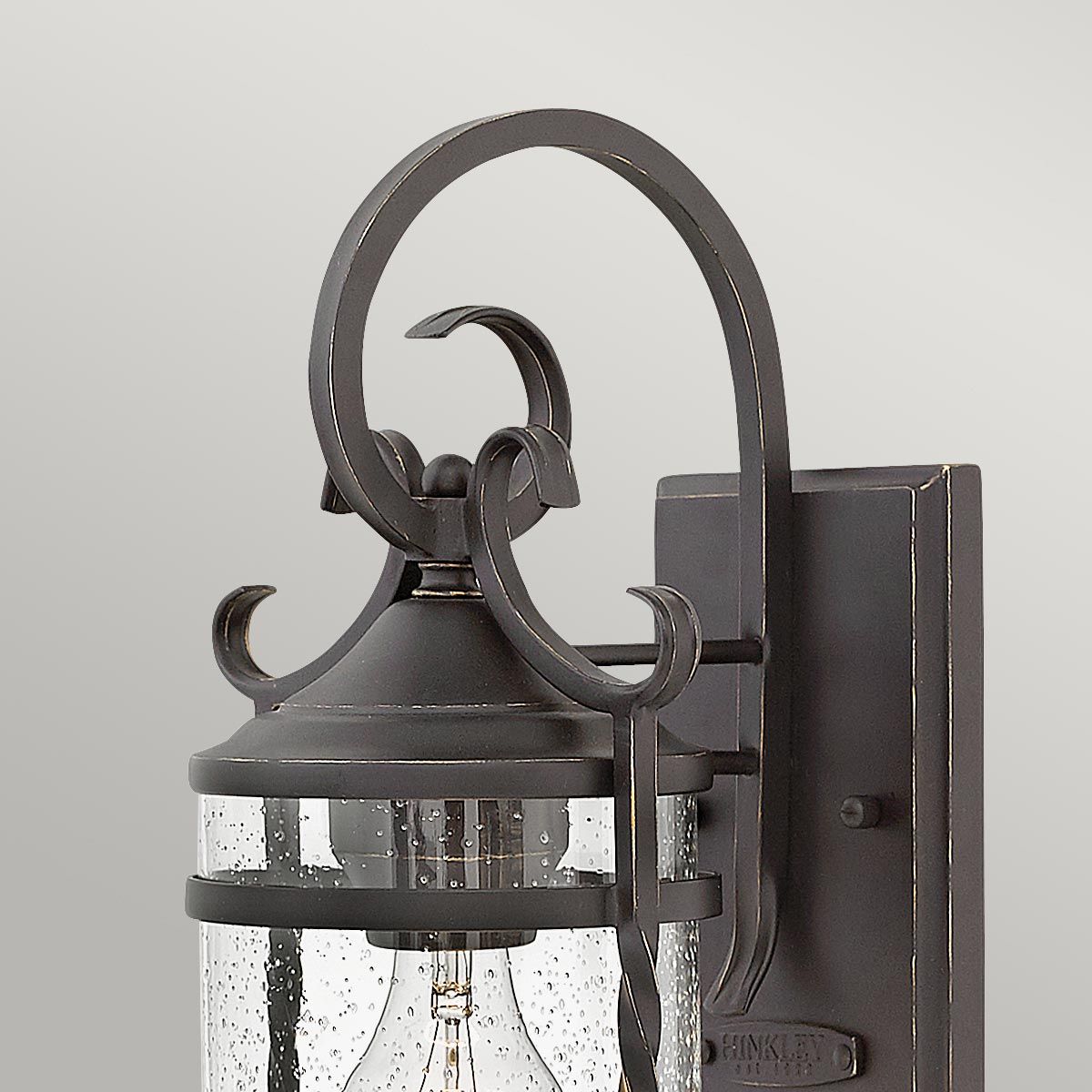 Casa Olde Black Rustic Scrollwork Wall Lantern