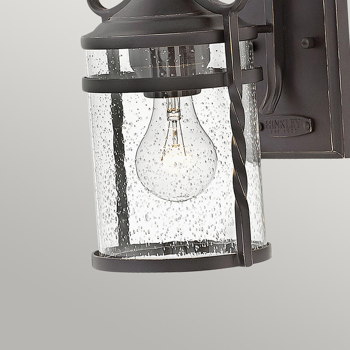 Casa Olde Black Rustic Scrollwork Wall Lantern