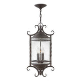 Casa Rustic Black Outdoor Lantern with Seedy Glass and Wrought Iron Detailing