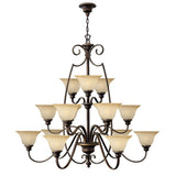 Antique Bronze Elegance 15-Light Chandelier