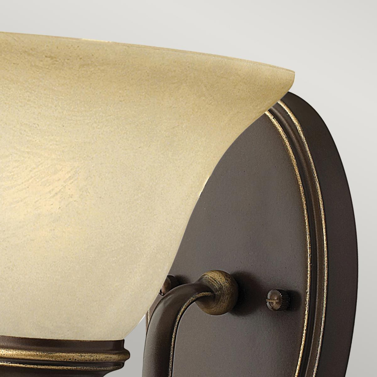 Antique Bronze Cello Wall Sconce with Faux Alabaster Glass