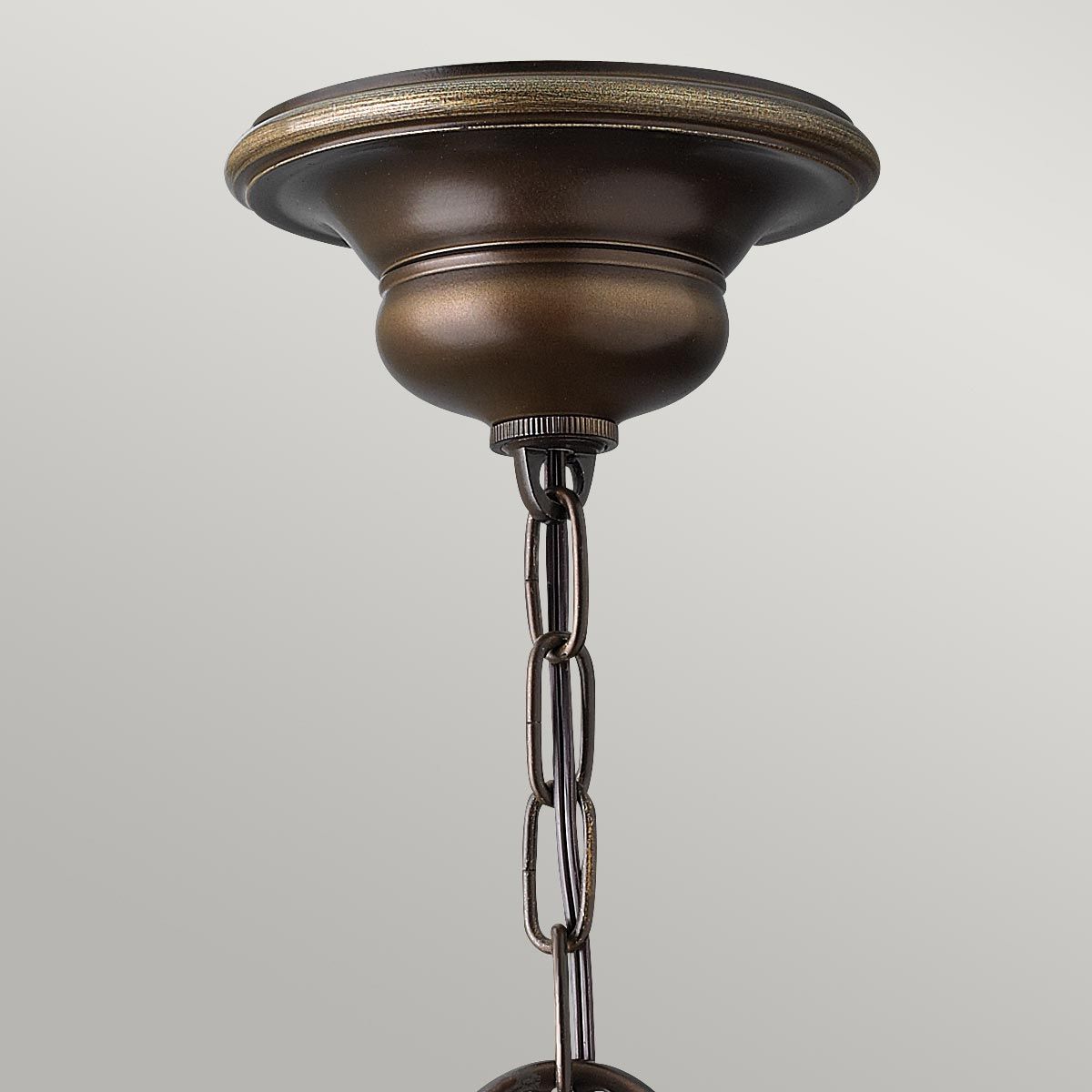 Elegant Cello Antique Bronze Three-Light Dining Chandelier