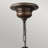 Elegant Cello Antique Bronze Three-Light Dining Chandelier