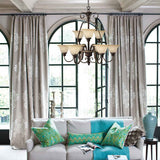 Elegance in Bronze: 6-Light Chandelier