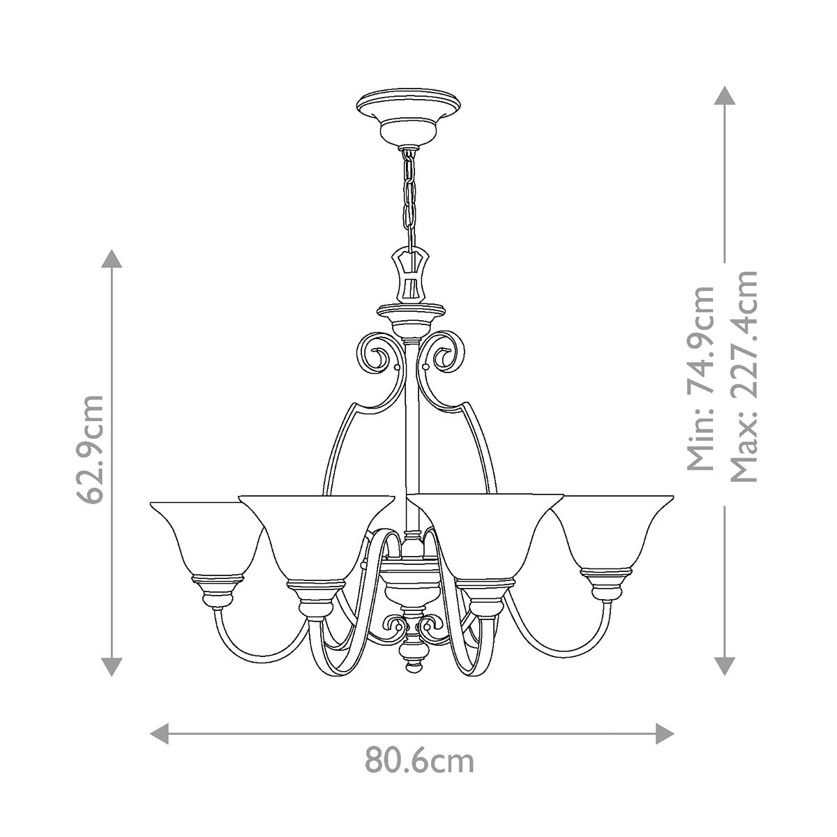 Elegance in Bronze: 6-Light Chandelier