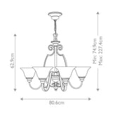 Elegance in Bronze: 6-Light Chandelier