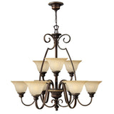 Elegance Symphony 9-Light Antique Bronze Chandelier