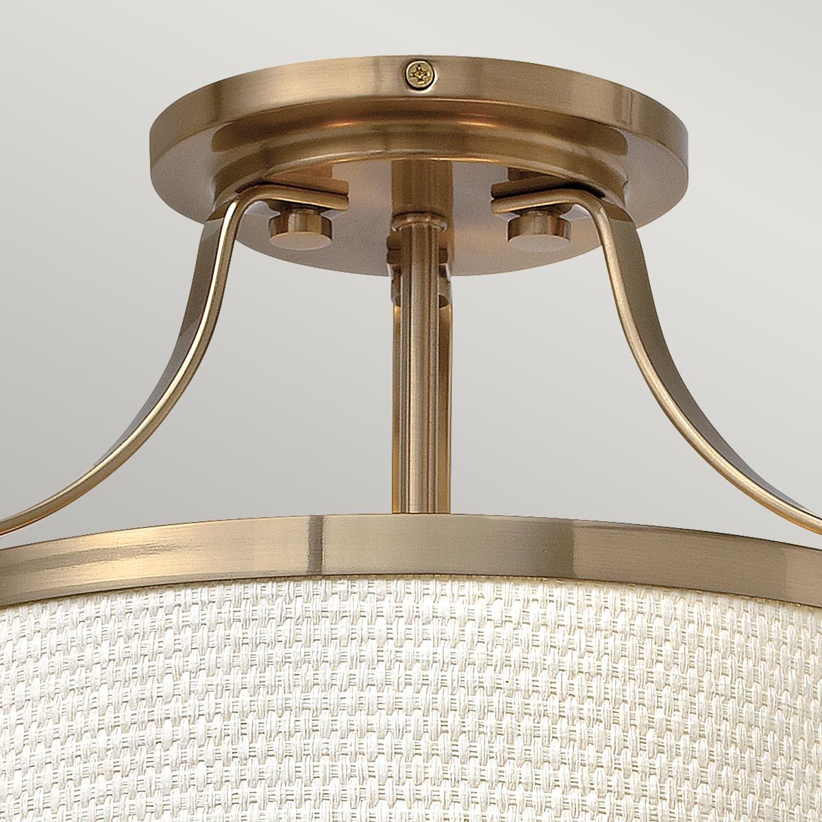 Charlotte Brushed Caramel Semi-Flush Light Fixture