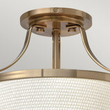 Charlotte Brushed Caramel Semi-Flush Light Fixture